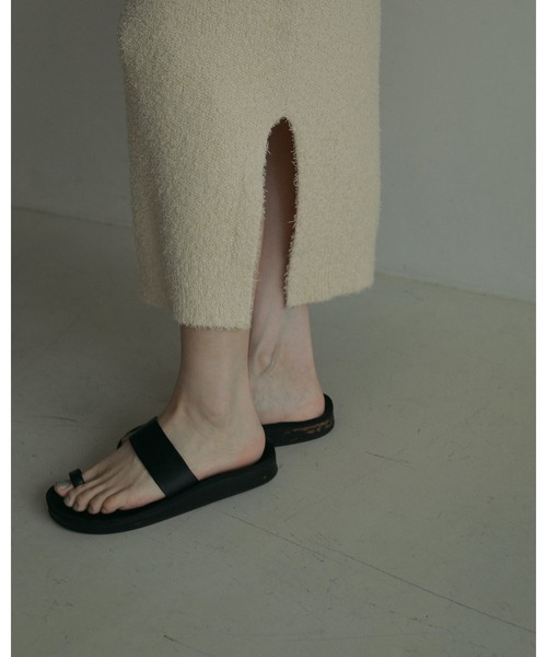 anuke（アンヌーク）の「2way Shaggy Onepiece（ワンピース・レディース・アイボリー/ブラック・36inch/38inch）」の9枚目の写真