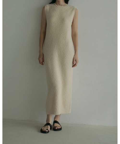 anuke（アンヌーク）の「2way Shaggy Onepiece（ワンピース・レディース・アイボリー/ブラック・36inch/38inch）」の10枚目の写真