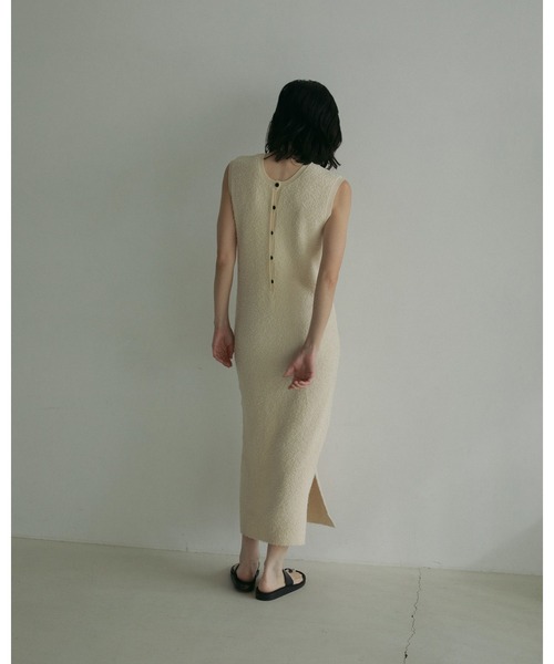 anuke（アンヌーク）の「2way Shaggy Onepiece（ワンピース・レディース・アイボリー/ブラック・36inch/38inch）」の12枚目の写真