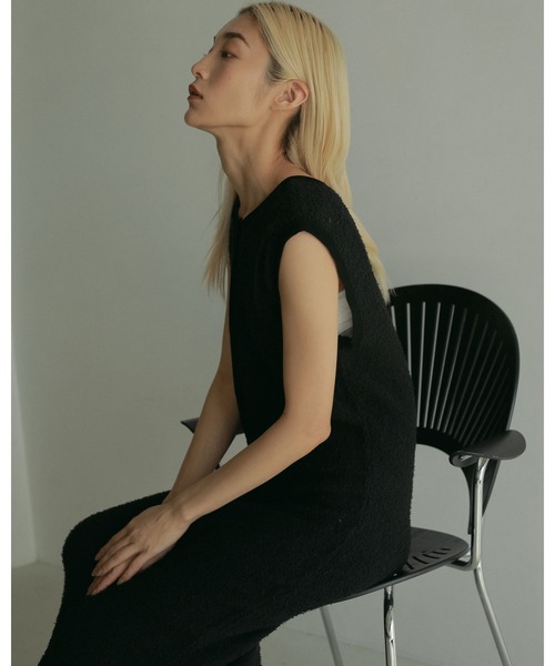 anuke（アンヌーク）の「2way Shaggy Onepiece（ワンピース・レディース・アイボリー/ブラック・36inch/38inch）」の14枚目の写真