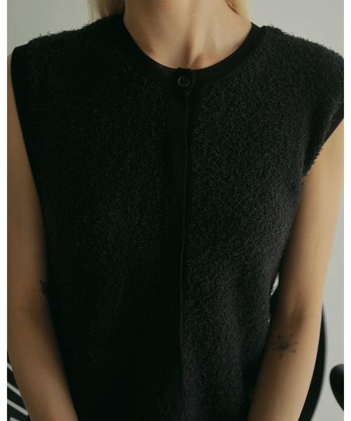 anuke（アンヌーク）の「2way Shaggy Onepiece（ワンピース・レディース・アイボリー/ブラック・36inch/38inch）」の15枚目の写真