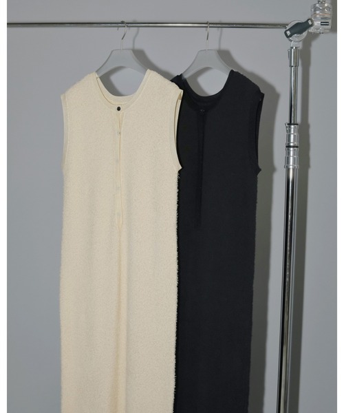 anuke（アンヌーク）の「2way Shaggy Onepiece（ワンピース・レディース・アイボリー/ブラック・36inch/38inch）」の16枚目の写真