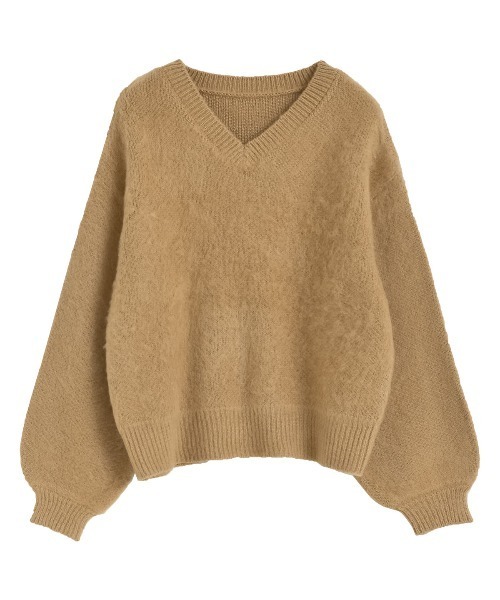 ニット セーター 「2024-25 WINTER COLLECTION」モヘアライクVネックニットトップス レディース 2024-25 WINTER COLLECTION]モヘアライクVネックニットトップス