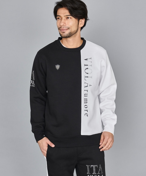 美品　deux amour カレッジロゴプリントトレーナー deux amour トレーナー スウェット カレッジロゴプリント