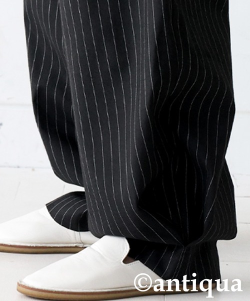 antiqua（アンティカ）の「ストライプタックパンツ（その他パンツ・レディース・グレー/ブラック・MEDIUM/LARGE）」の7枚目の写真