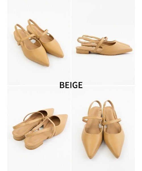 Fabby fabby（ファビィーファビィー）の「フラットストラップスリッパ（パンプス・レディース・シルバー/ベージュ/ブラック/オフホワイト・SMALL/LARGE/MEDIUM）」の13枚目の写真