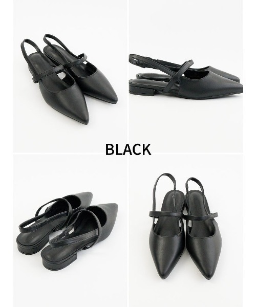 Fabby fabby（ファビィーファビィー）の「フラットストラップスリッパ（パンプス・レディース・シルバー/ベージュ/ブラック/オフホワイト・SMALL/LARGE/MEDIUM）」の5枚目の写真