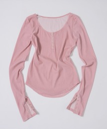 sheer velours henry tops / ヘンリートップス