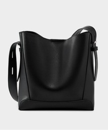 NiiNa | 【NiiNa】【高品質牛革】ワンハンドルスクエアショルダーレザーバッグ(ハンドバッグ)