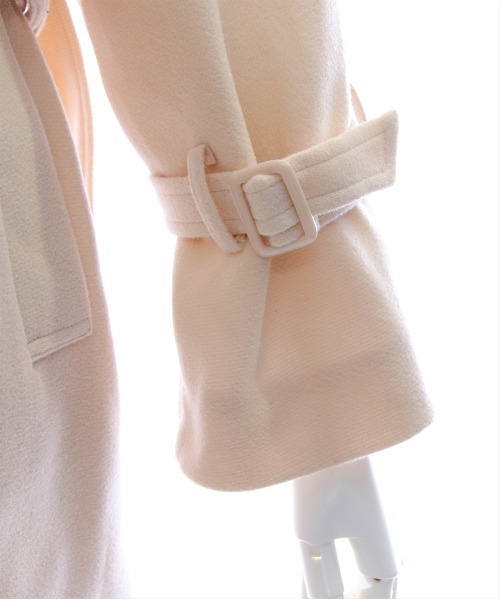 clear（クリア）の「フェイクウールベルト付きダブルミドルコート[低身長用サイズ有] ≪2024AW新作≫（その他アウター・レディース・アイボリー/ブラック・XS/F）」の17枚目の写真