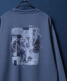ANPAS | Cardboard Knit Back Print Floral Pattern Sweatshirt/ダンボールニット バックプリント 花柄プリント トレーナー スウェット(スウェット)