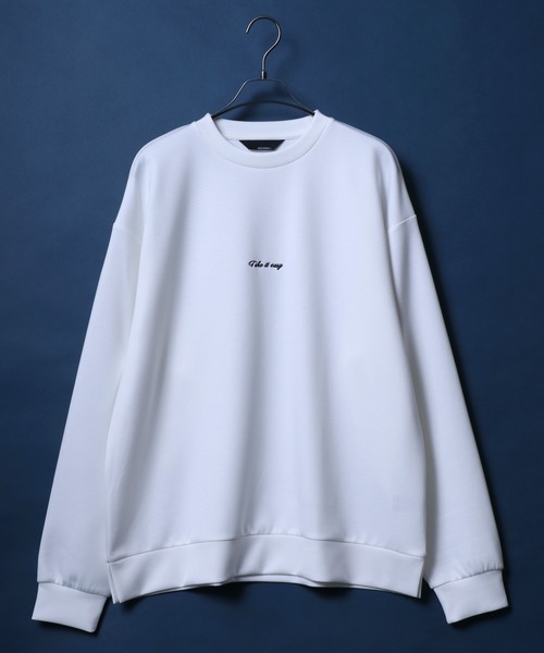 ANPAS(アンパス)の「Cardboard Knit Back Print Floral Pattern Sweatshirt/ダンボールニット バックプリント 花柄プリント トレーナー スウェット(スウェット・メンズ・ライトグレー/グレイッシュブルー/ホワイト/ブラック・L/M)」の5枚目の写真