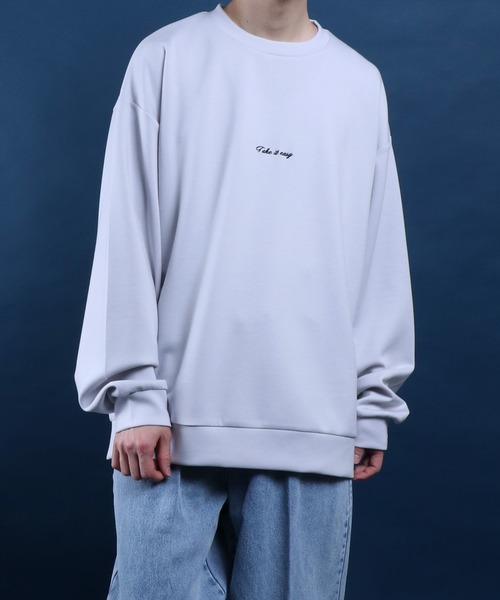 ANPAS(アンパス)の「Cardboard Knit Back Print Floral Pattern Sweatshirt/ダンボールニット バックプリント 花柄プリント トレーナー スウェット(スウェット・メンズ・ライトグレー/グレイッシュブルー/ホワイト/ブラック・L/M)」の19枚目の写真