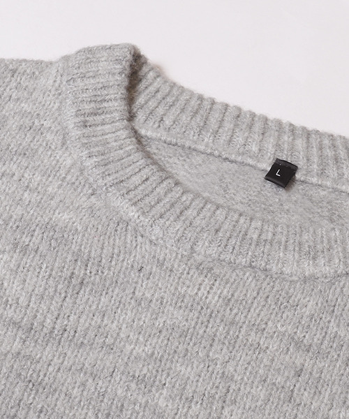 coca(coca)(コカ)の「モヘヤ風レタードニットトップス(ニット/セーター・メンズ・ライトグレー/チャコール・L/M/XL)」の15枚目の写真