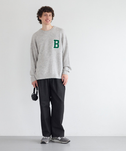 coca(coca)(コカ)の「モヘヤ風レタードニットトップス(ニット/セーター・メンズ・ライトグレー/チャコール・L/M/XL)」の11枚目の写真