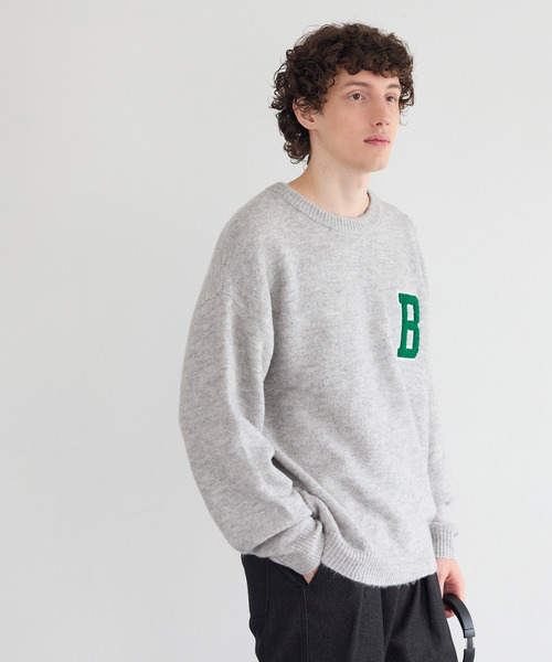 coca(coca)(コカ)の「モヘヤ風レタードニットトップス(ニット/セーター・メンズ・ライトグレー/チャコール・L/M/XL)」の12枚目の写真