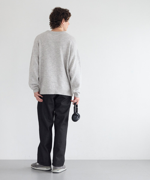 coca(coca)(コカ)の「モヘヤ風レタードニットトップス(ニット/セーター・メンズ・ライトグレー/チャコール・L/M/XL)」の13枚目の写真