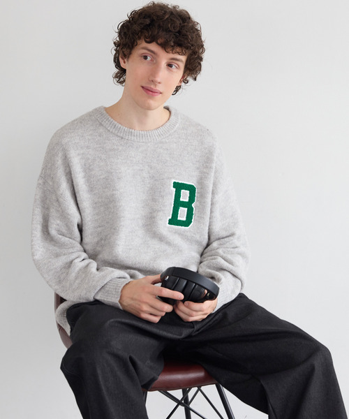 セール】モヘヤ風レタードニットトップス（ニット/セーター）｜coca