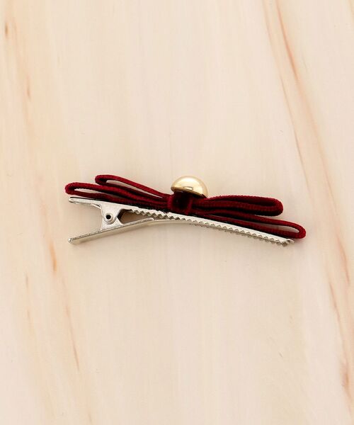 MAJESTIC LEGON(マジェスティックレゴン)の「クラシカルリボンヘアピンset(ヘアピン・レディース・ブラック/ボルドー・FREE)」の8枚目の写真