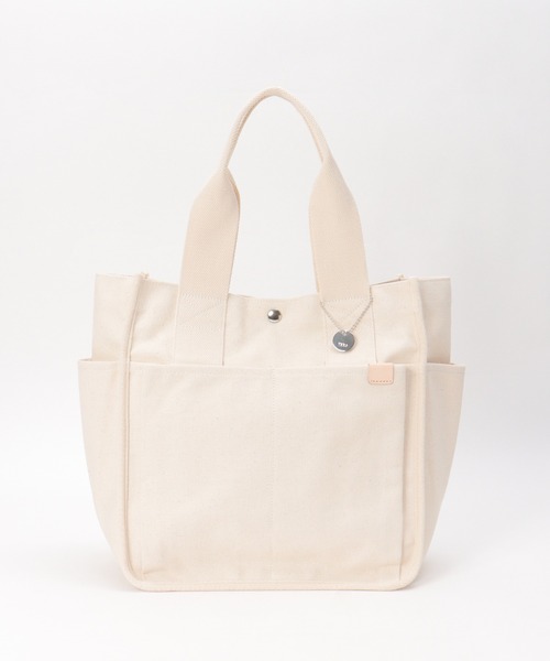 ikka（イッカ）の「キャンバスパイピングビッグトートバッグ（トートバッグ・レディース・オートミール/オフホワイト/ブルー/ブラック・FREE）」の14枚目の写真