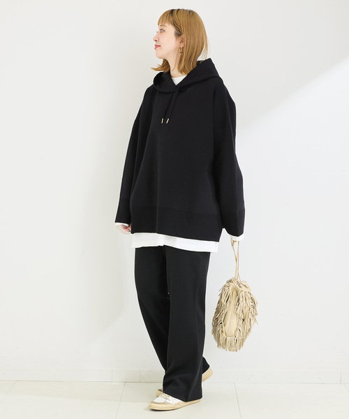 B.C STOCK(ベーセーストック)の「カットソーリブパンツ(その他パンツ・レディース・グレー/ブラック/ブラウン・FREE)」の9枚目の写真