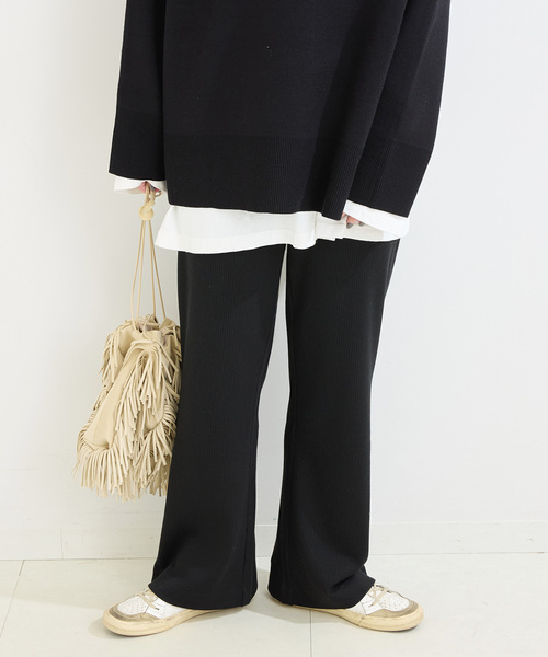 B.C STOCK(ベーセーストック)の「カットソーリブパンツ(その他パンツ・レディース・グレー/ブラック/ブラウン・FREE)」の12枚目の写真