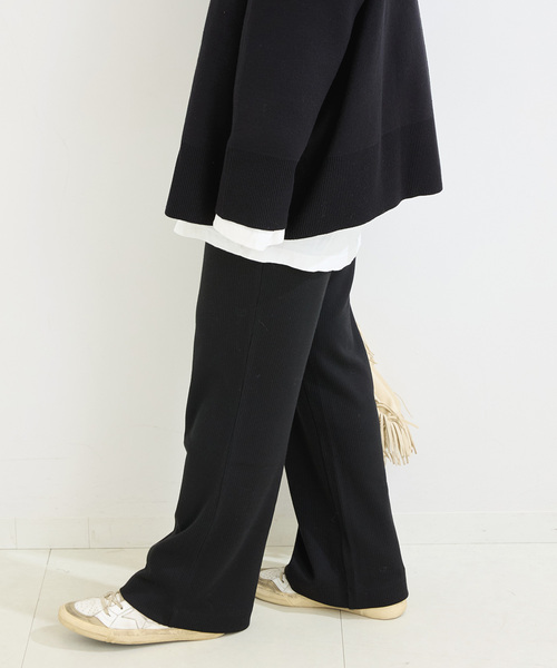 B.C STOCK(ベーセーストック)の「カットソーリブパンツ(その他パンツ・レディース・グレー/ブラック/ブラウン・FREE)」の13枚目の写真