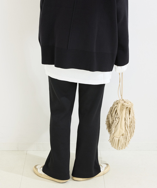 B.C STOCK(ベーセーストック)の「カットソーリブパンツ(その他パンツ・レディース・グレー/ブラック/ブラウン・FREE)」の14枚目の写真