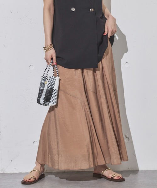 Doux archives（ドゥアルシーヴ）の「キリカエフレアスカート（スカート・レディース・ベージュ/ネイビー/ブラック/キャメル/ブルー/バーガンディー・FREE）」の5枚目の写真