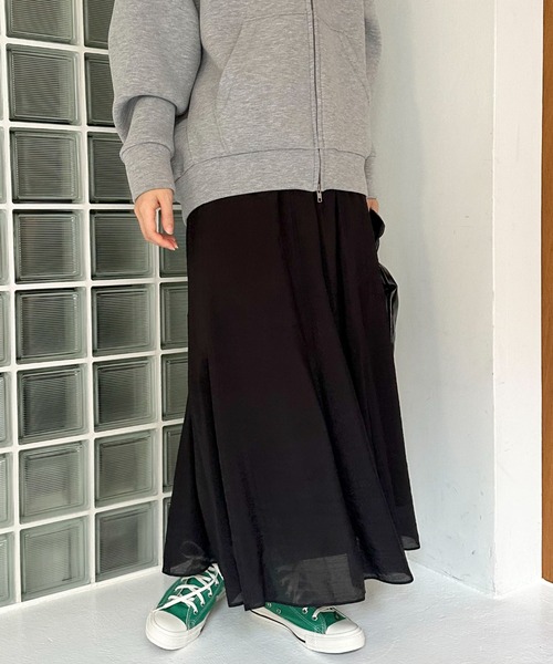 Doux archives（ドゥアルシーヴ）の「キリカエフレアスカート（スカート・レディース・ベージュ/ネイビー/ブラック/キャメル/ブルー/バーガンディー・FREE）」の17枚目の写真