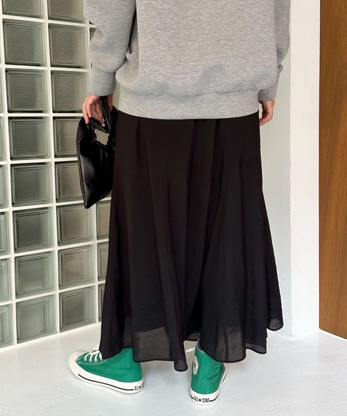 Doux archives（ドゥアルシーヴ）の「キリカエフレアスカート（スカート・レディース・ベージュ/ネイビー/ブラック/キャメル/ブルー/バーガンディー・FREE）」の19枚目の写真