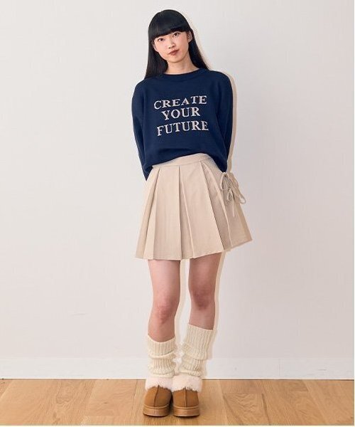 Mi-je(ミジェ)の「アソートジャガードニット【韓国ファッション】(ニット/セーター・レディース・ベージュ/トップグレー/ネイビー/オフホワイト・F)」の11枚目の写真