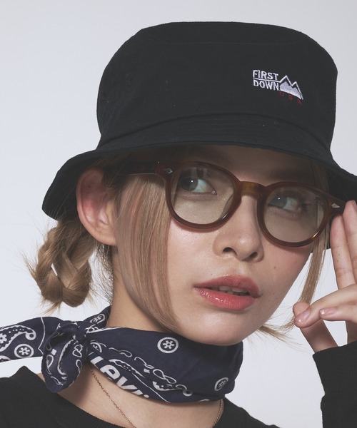 新品⭐️タグ付き❤️S サイズ ANEW ロゴ　バケハ　ホワイトリバーシブル ロゴ ツイル バケットハット（ハット）｜FIRST DOWN（ファースト