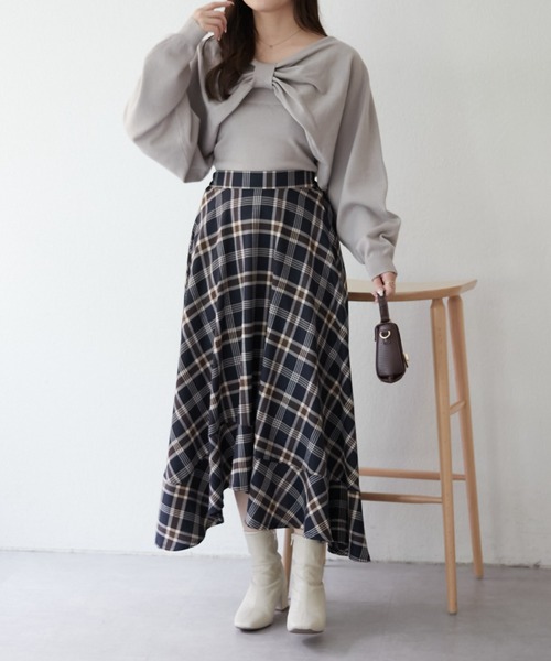 pium リボンニット × ギンガムキャミセット リボンニット×ギンガムキャミセット – pium