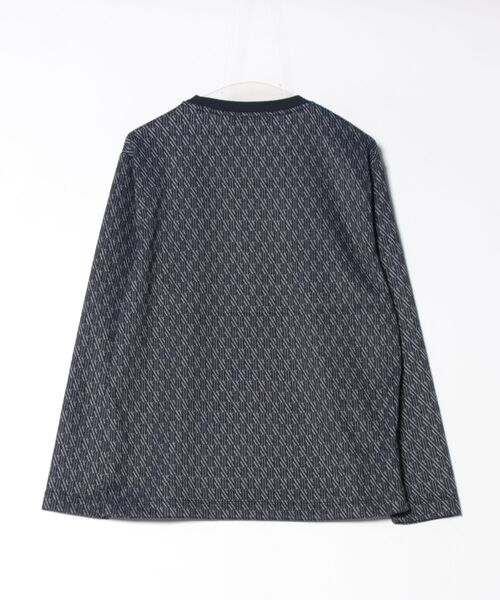 UNION STATION(ユニオンステーション)の「<UNION STATION by MEN'S BIGI>ジオメトリックジャガードロンT(Tシャツ/カットソー・メンズ・ネイビー/ホワイト系その他/ブラック系その他・L/M/S/XL)」の4枚目の写真