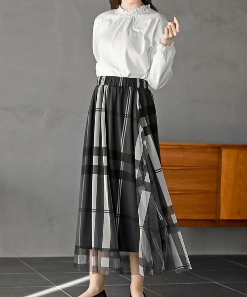 rps（アールピーエス）の「レース襟シャーリングカットソー（Tシャツ/カットソー・レディース・オフホワイト/ブラック/ラベンダー/グレイッシュベージュ/ライトグレー・フリー）」の20枚目の写真