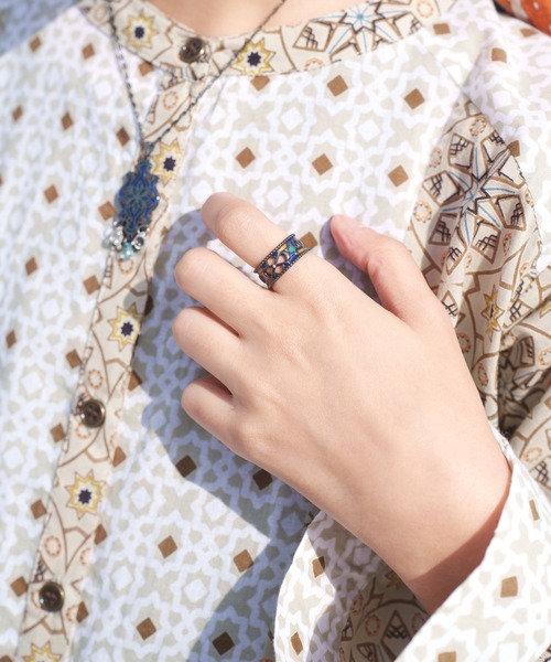 チャイハネ（チャイハネ）の「【チャイハネ】ミナレットリング（リング・レディース・ブルー/ターコイズブルー/パープル/グリーン/ピンク・FREE）」の7枚目の写真