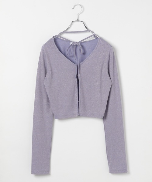 PAGEBOY（ページボーイ）の「キラキラカットホックカーディガン（カーディガン/ボレロ・レディース・ネイビー/ブルー系その他/ブラック/オフホワイト/イエロー系その他・FREE）」の18枚目の写真
