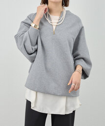 SHENERY | 《大人気！追加生産決定》《抜け感をプラス》2WAYジップスウェット(Tシャツ/カットソー)