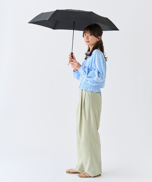 FLO(A)TUS（フロータス）の「折りたたみ傘 超撥水 軽量 UV 無地 ”フロータス55cm”（折りたたみ傘・レディース・ライトグリーン/ライトグレー/ブラック/ベビーピンク/ダークブルー/オフホワイト・FREE）」の19枚目の写真