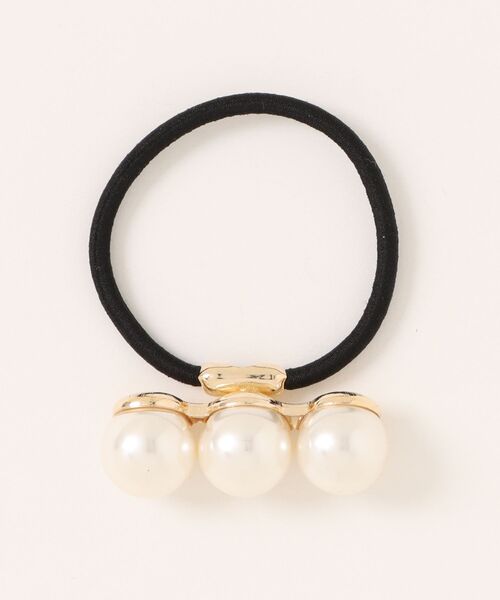 Three Four Time(スリーフォータイム)の「3パールヘアゴム(ヘアゴム・レディース・アイボリー・FREE)」の6枚目の写真
