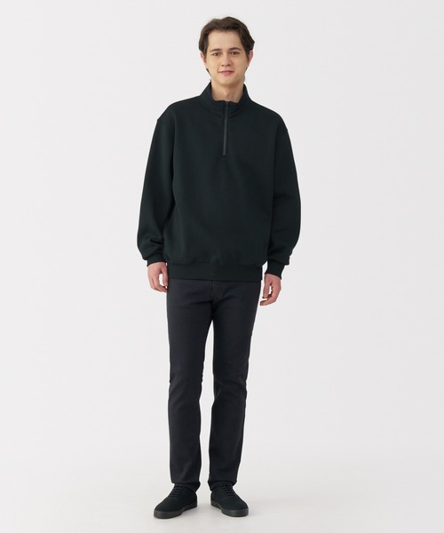 無印良品（ムジルシリョウヒン）の「紳士　ハーフジップスウェットシャツ（スウェット・メンズ・グレー/ブラック/ネイビー・S/M/L/XL）」の4枚目の写真