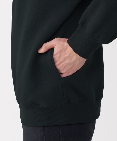 無印良品（ムジルシリョウヒン）の「紳士　ハーフジップスウェットシャツ（スウェット・メンズ・グレー/ブラック/ネイビー・S/M/L/XL）」の8枚目の写真