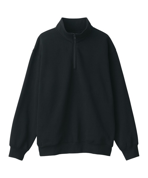 無印良品（ムジルシリョウヒン）の「紳士　ハーフジップスウェットシャツ（スウェット・メンズ・グレー/ブラック/ネイビー・S/M/L/XL）」の9枚目の写真