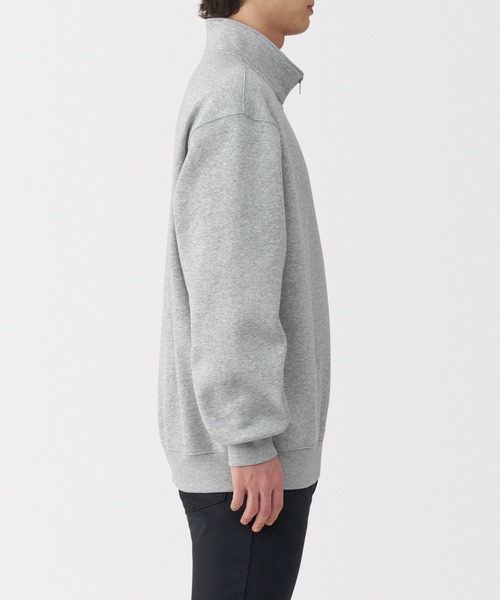 無印良品（ムジルシリョウヒン）の「紳士　ハーフジップスウェットシャツ（スウェット・メンズ・グレー/ブラック/ネイビー・S/M/L/XL）」の12枚目の写真