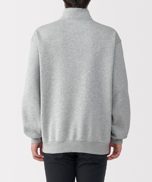 無印良品（ムジルシリョウヒン）の「紳士　ハーフジップスウェットシャツ（スウェット・メンズ・グレー/ブラック/ネイビー・S/M/L/XL）」の13枚目の写真