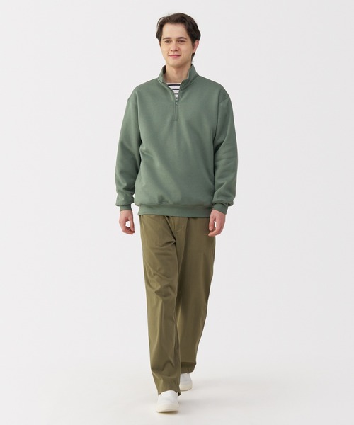 無印良品（ムジルシリョウヒン）の「紳士　ハーフジップスウェットシャツ（スウェット・メンズ・グレー/ブラック/ネイビー・S/M/L/XL）」の18枚目の写真