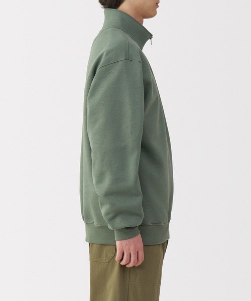 無印良品（ムジルシリョウヒン）の「紳士　ハーフジップスウェットシャツ（スウェット・メンズ・グレー/ブラック/ネイビー・S/M/L/XL）」の19枚目の写真