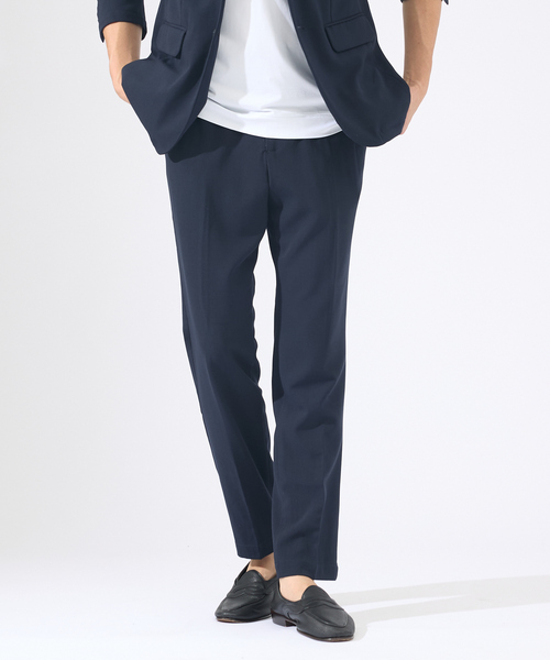 ABAHOUSE GRAY（アバハウスグレイ）の「【セットアップ対応】シルキータッチ ウォッシャブル  スラックス（スラックス・メンズ・モカ/ネイビー/ブラック/チャコールグレー・44/46/48/50）」の4枚目の写真