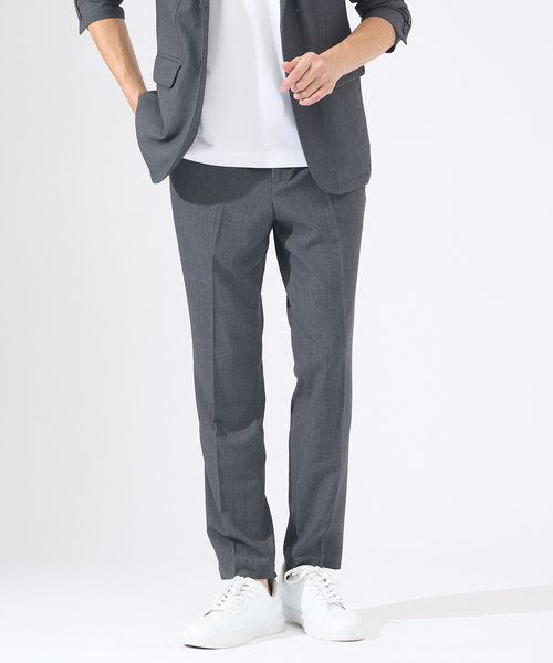 ABAHOUSE GRAY（アバハウスグレイ）の「【セットアップ対応】シルキータッチ ウォッシャブル  スラックス（スラックス・メンズ・モカ/ネイビー/ブラック/チャコールグレー・44/46/48/50）」の3枚目の写真